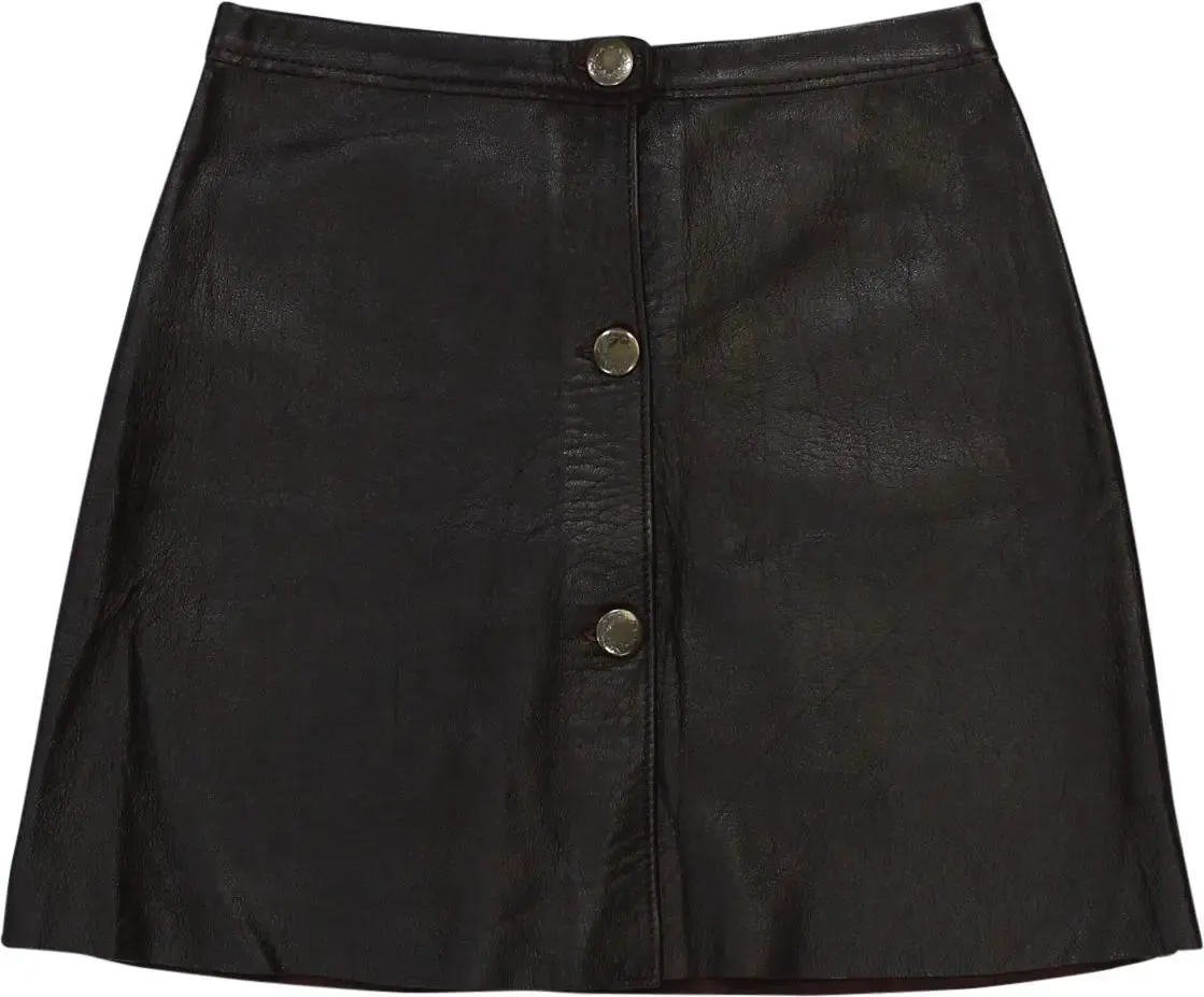 Brown Leather Skirt | ThriftTale