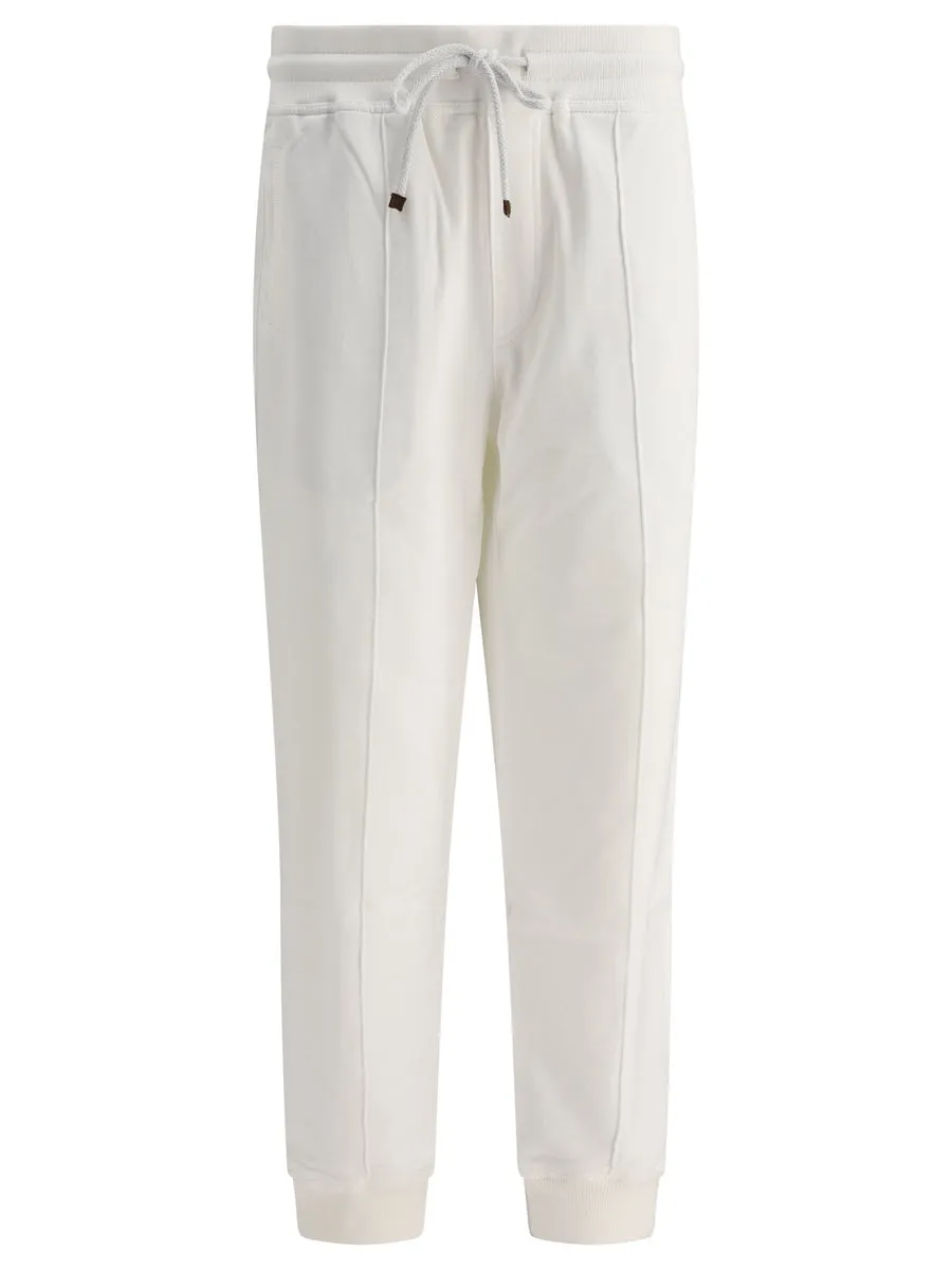 Brunello Cucinelli    Brunello Cucinelli Joggers With Crête Detail And Elasticated Cuffs
