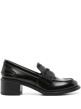 brushed leather penny loafers