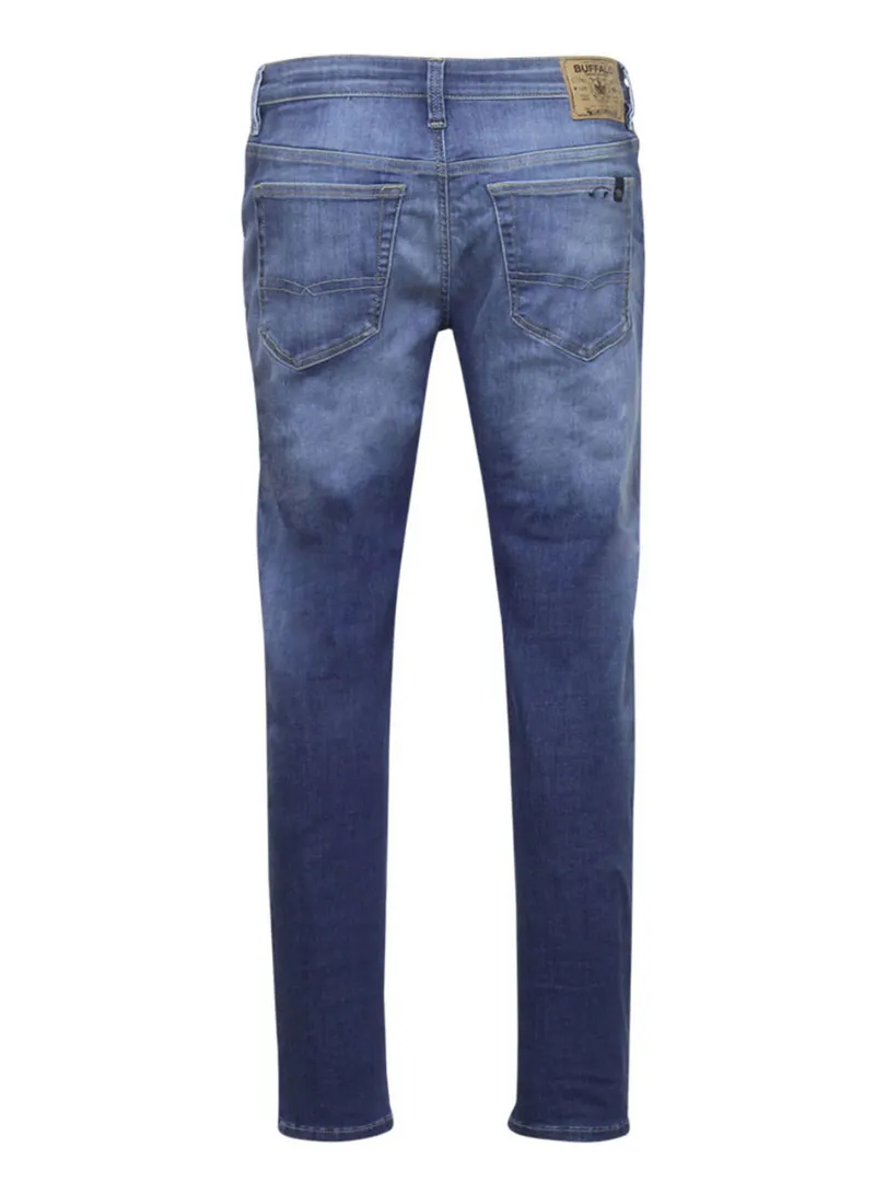 Buffalo By David Bitton Men's Slim-Ash Jeans Indigo Contrasted/Crinkled Sz 31x30