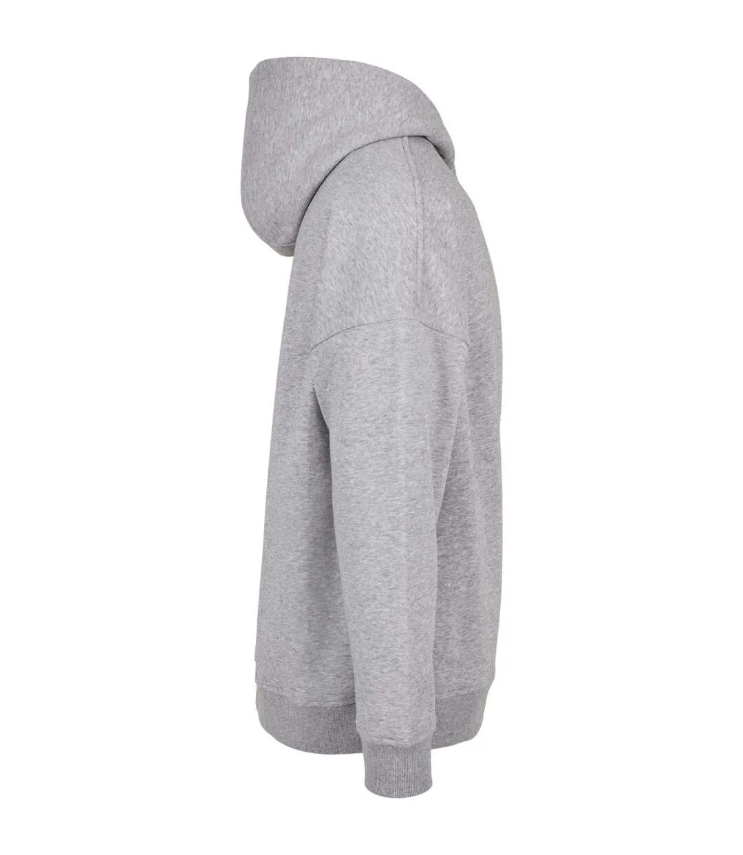 Build Your Brand Mens Oversized Cut-On Hoodie (Gray) - UTRW8380