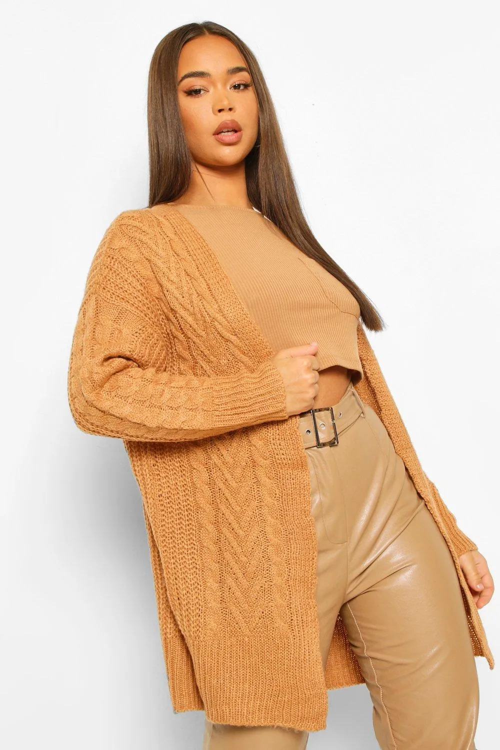 Cable Knit Midi Cardigan