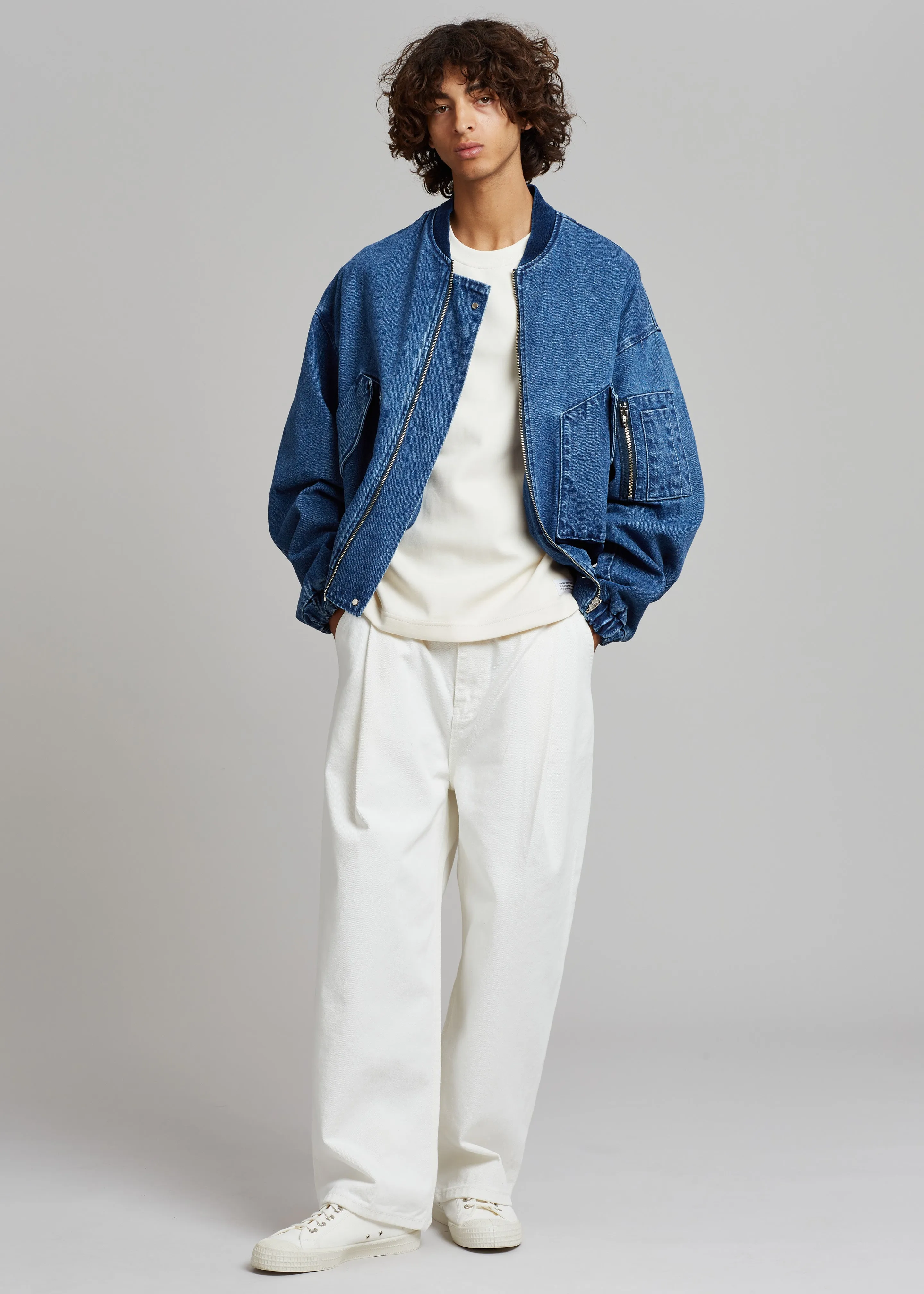 Cade Denim Bomber - Medium Wash
