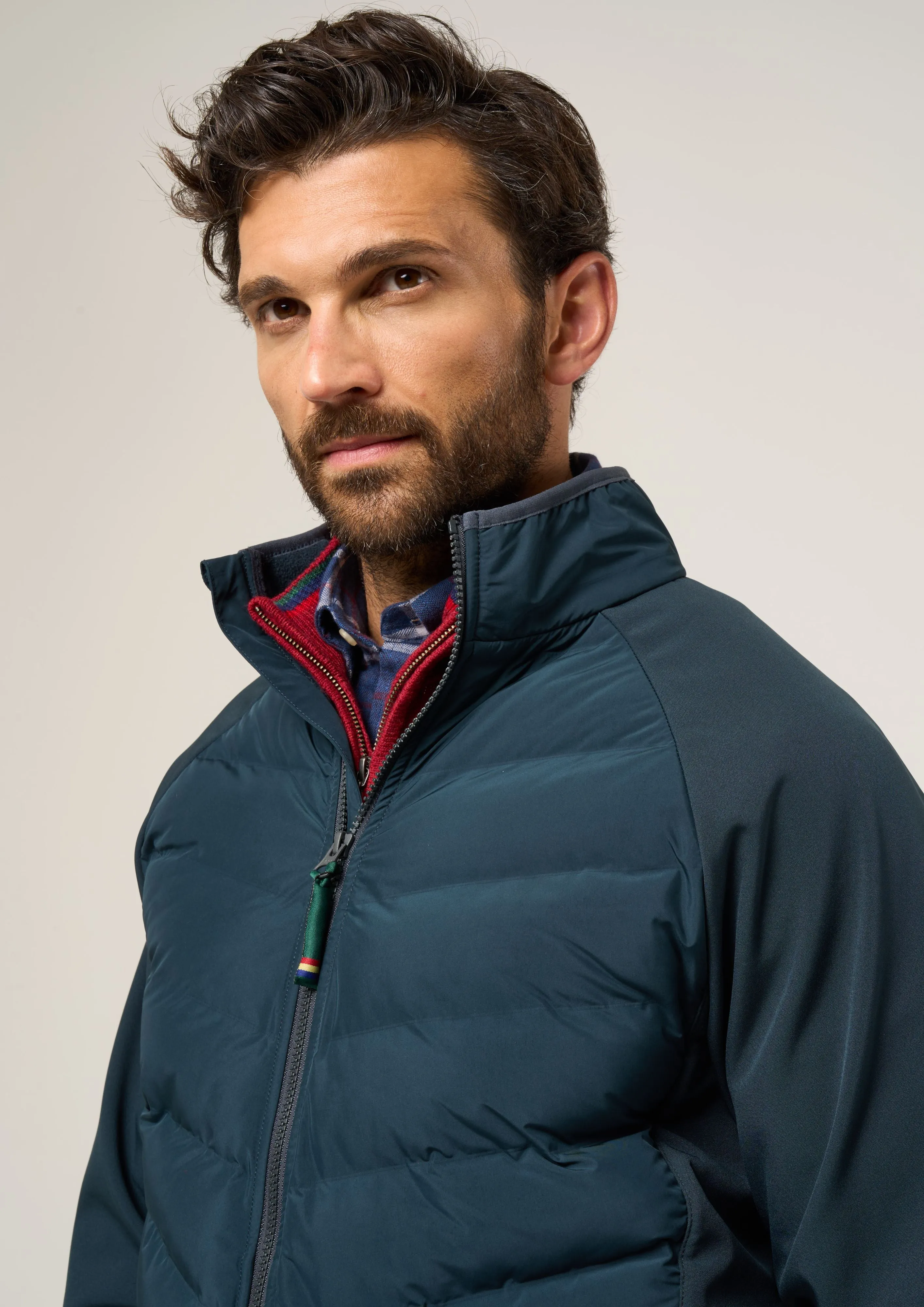 Calsall Men's Hybrid Jacket In Navy - Alan Paine UK