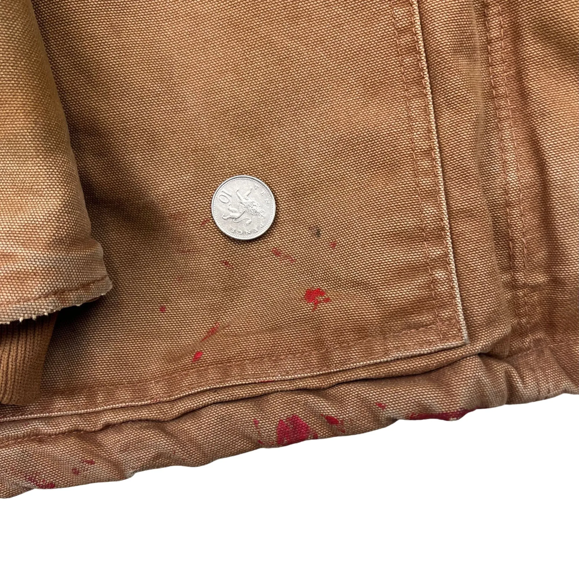 Carhartt Quilted Lined Artic Canvas Workwear Jacket Brown WC028 BRN