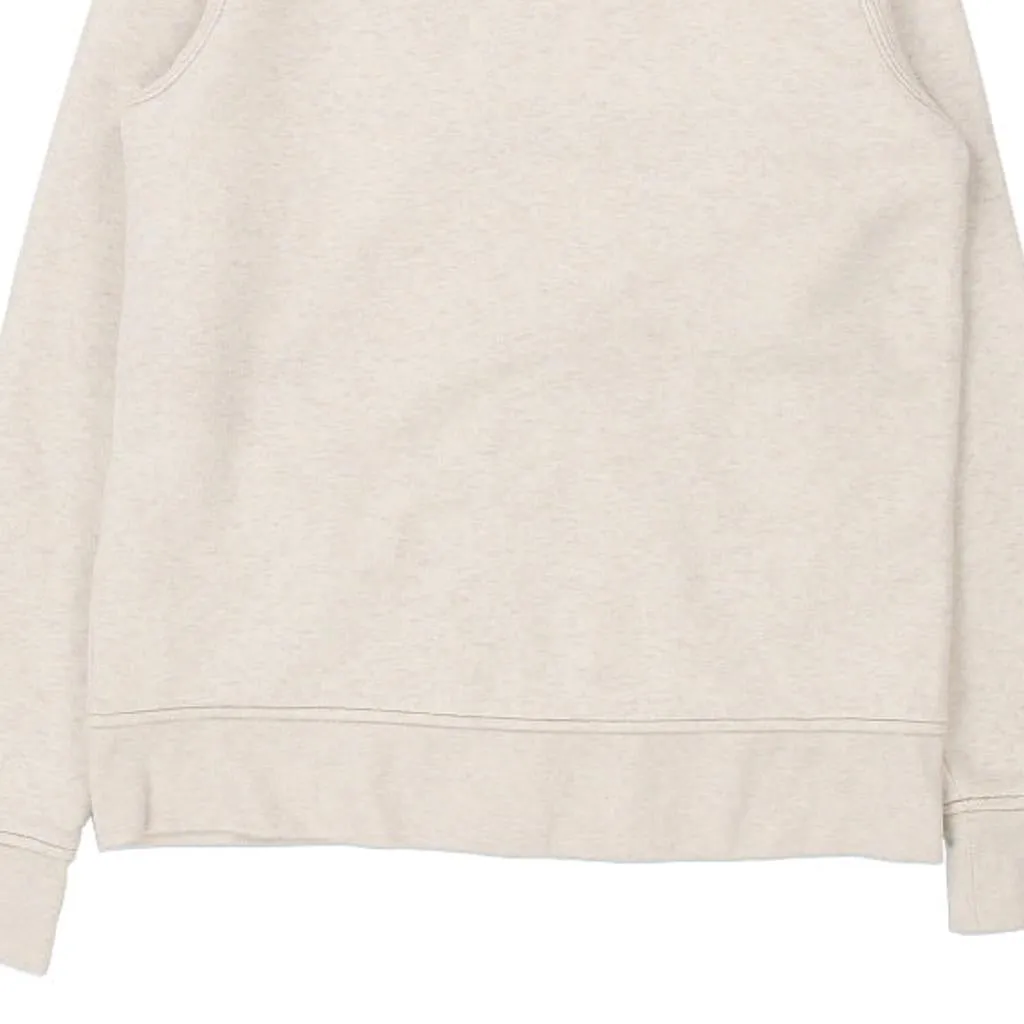 Carhartt Spellout Hoodie - Medium Cream Cotton Blend