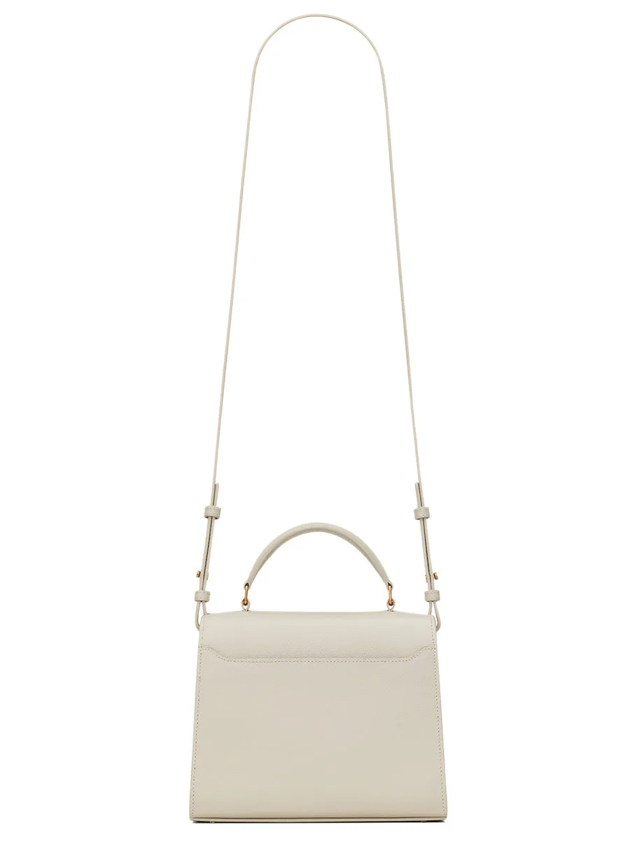 Cassandra Mini Top Handle Bag in Grain de Poudre Embossed Leather