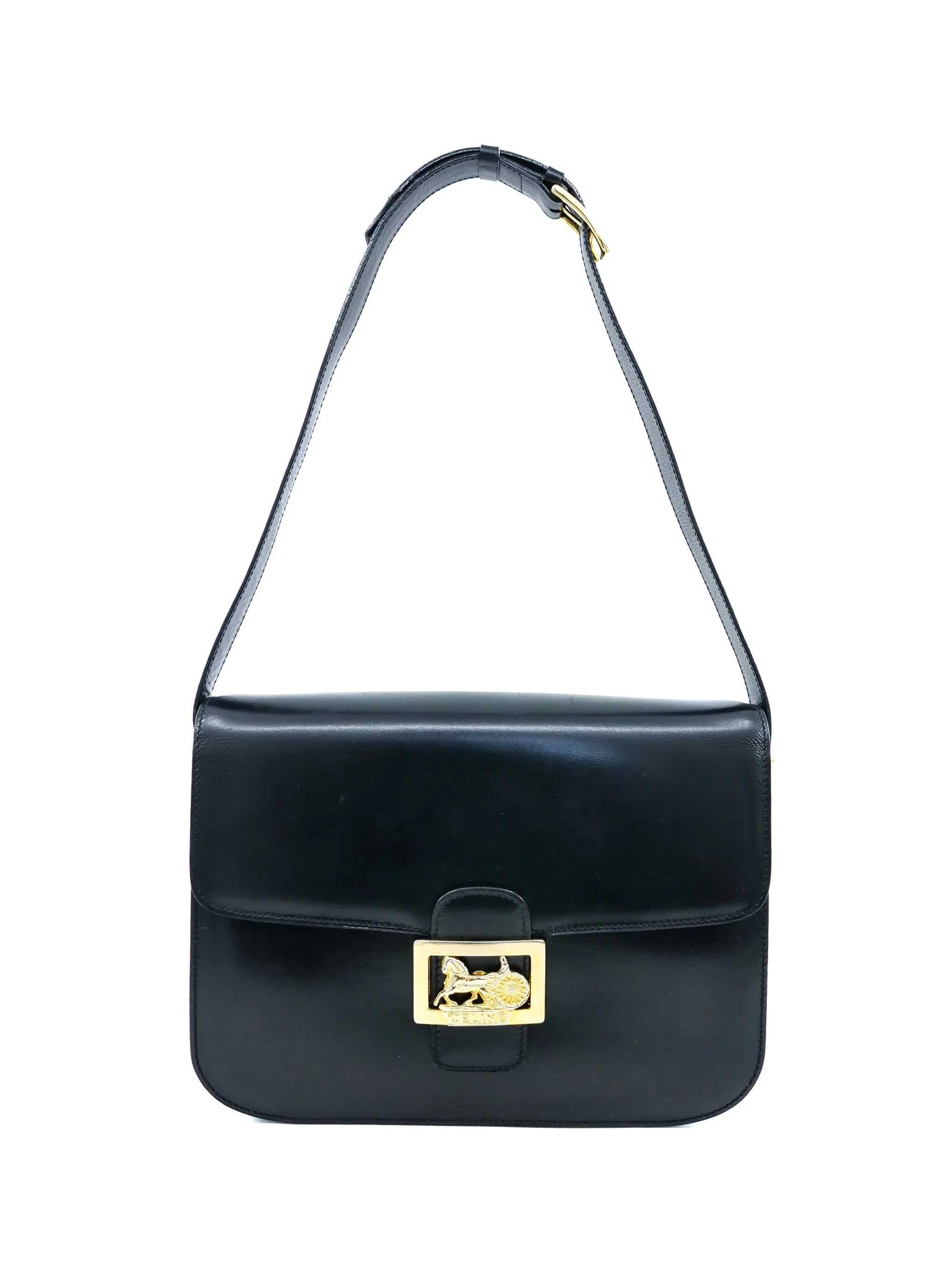 Celine Triomphe Leather Shoulder Bag