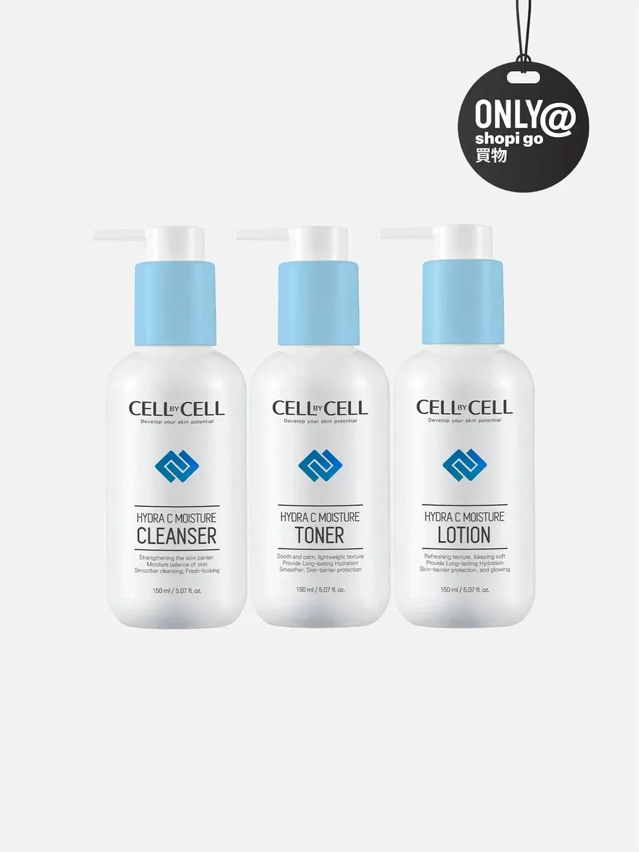 CELL BY CELL Hydra C Moisture Lotion/Toner/Cleanser - 150 ml*3