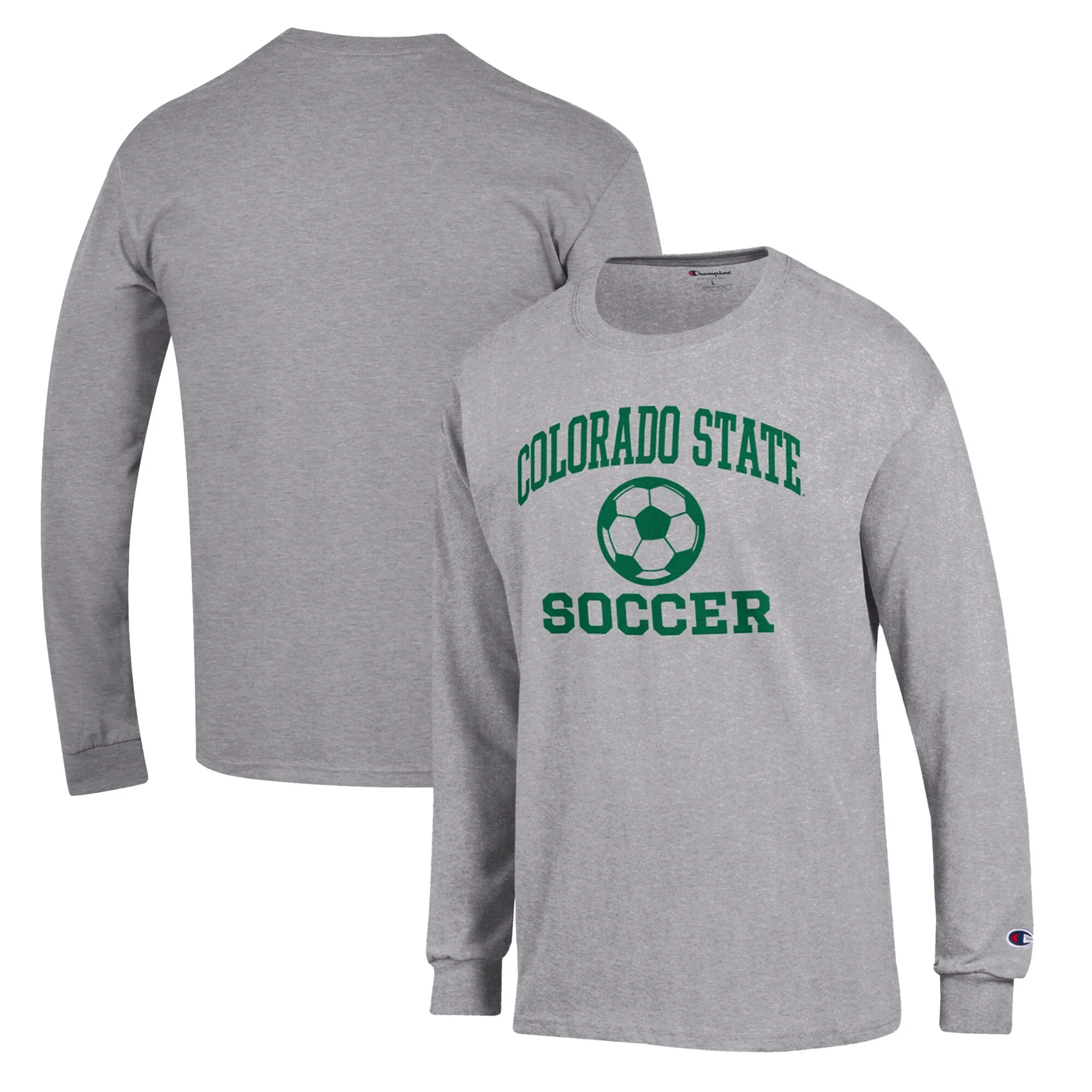 Champion Colorado State Rams Gray Soccer Icon Long Sleeve T-Shirt
