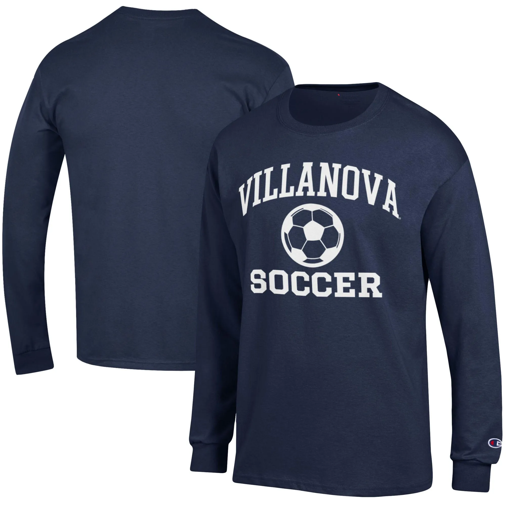 Champion Villanova Wildcats Navy Soccer Icon Long Sleeve T-Shirt