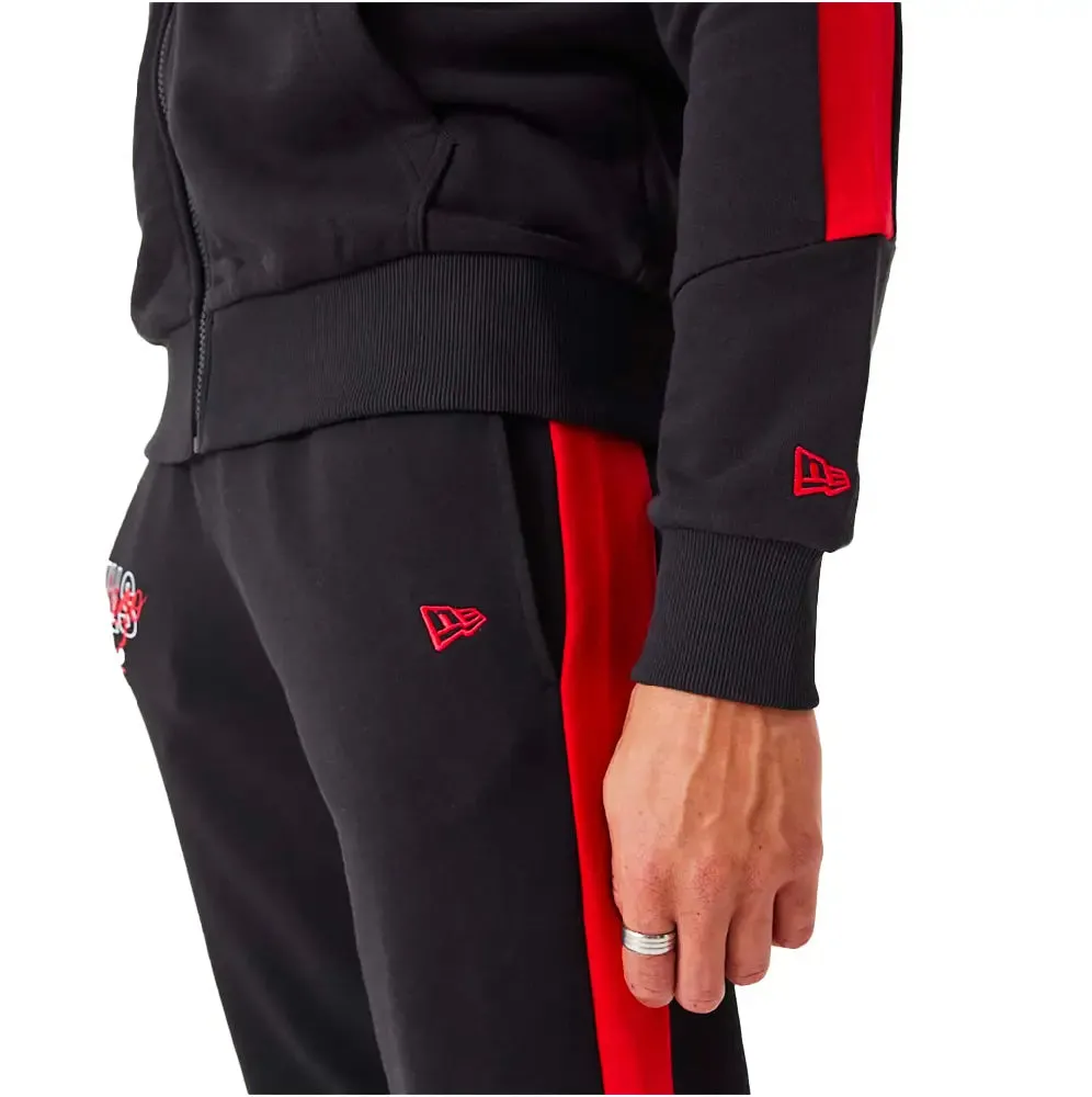 Chicago Bulls Nba Script Black Full-Zip Hoodie