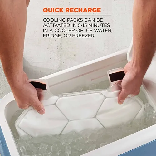 Chill-Its® Premium FR Phase Change Cooling Vest With Packs - Orange 6215HV