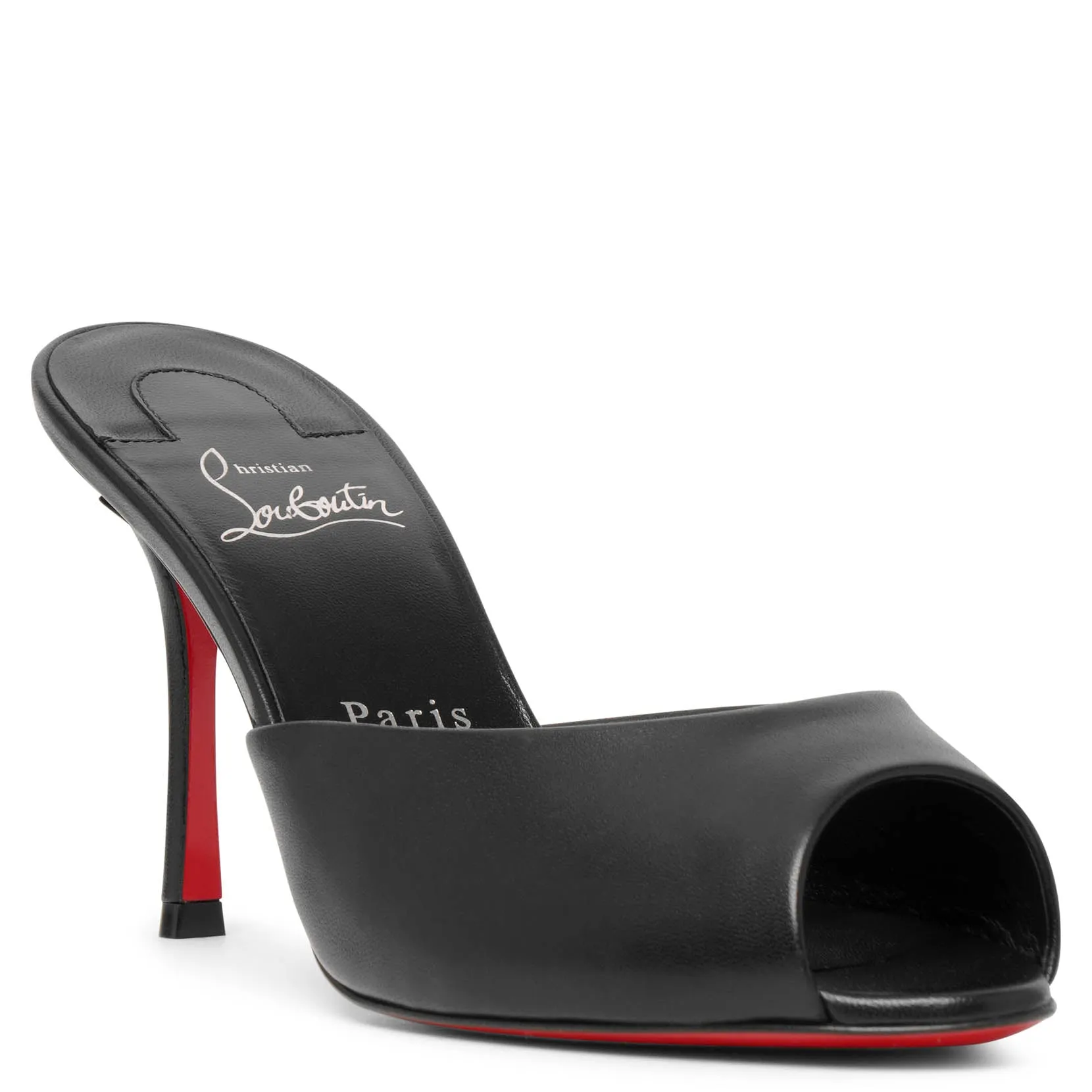 Christian Louboutin Me Dolly 85 black leather mules