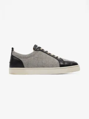 Christian Louboutin Rantulow Flat Sneakers Black / White Calfskin Leather EU 43 UK 9