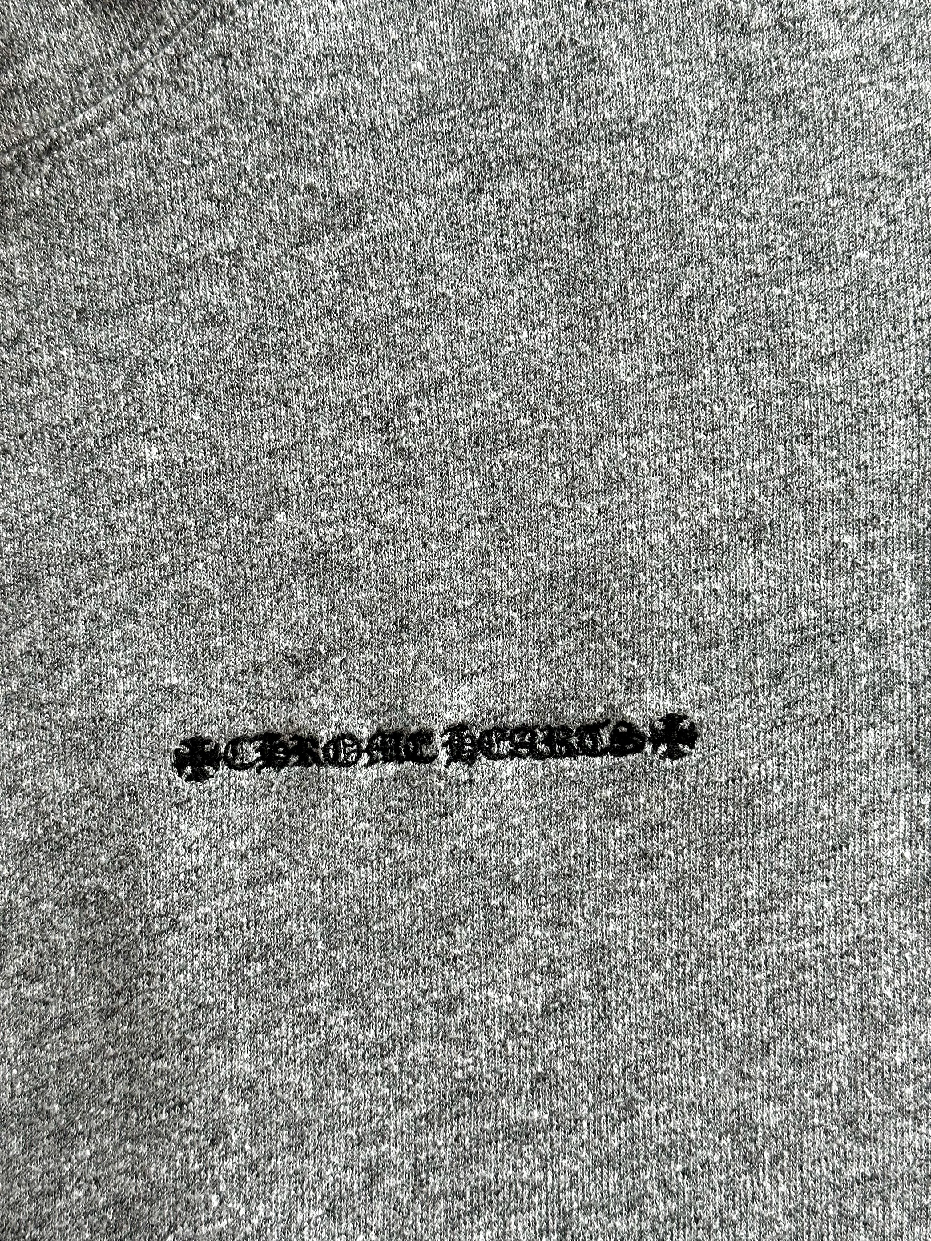 Chrome Hearts Grey & Black Cross Patch Hoodie