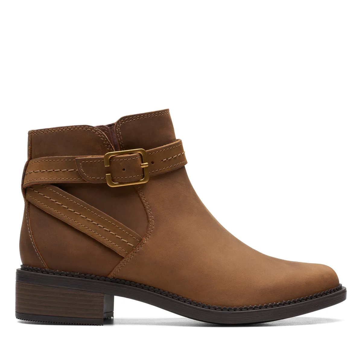 CLARKS | BOTINES MUJER | MAYE STRAP DARK TAN LEATHER | MARRN