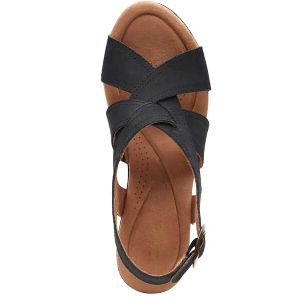 Clarks Elleri Rae Wedge Black (Women's)