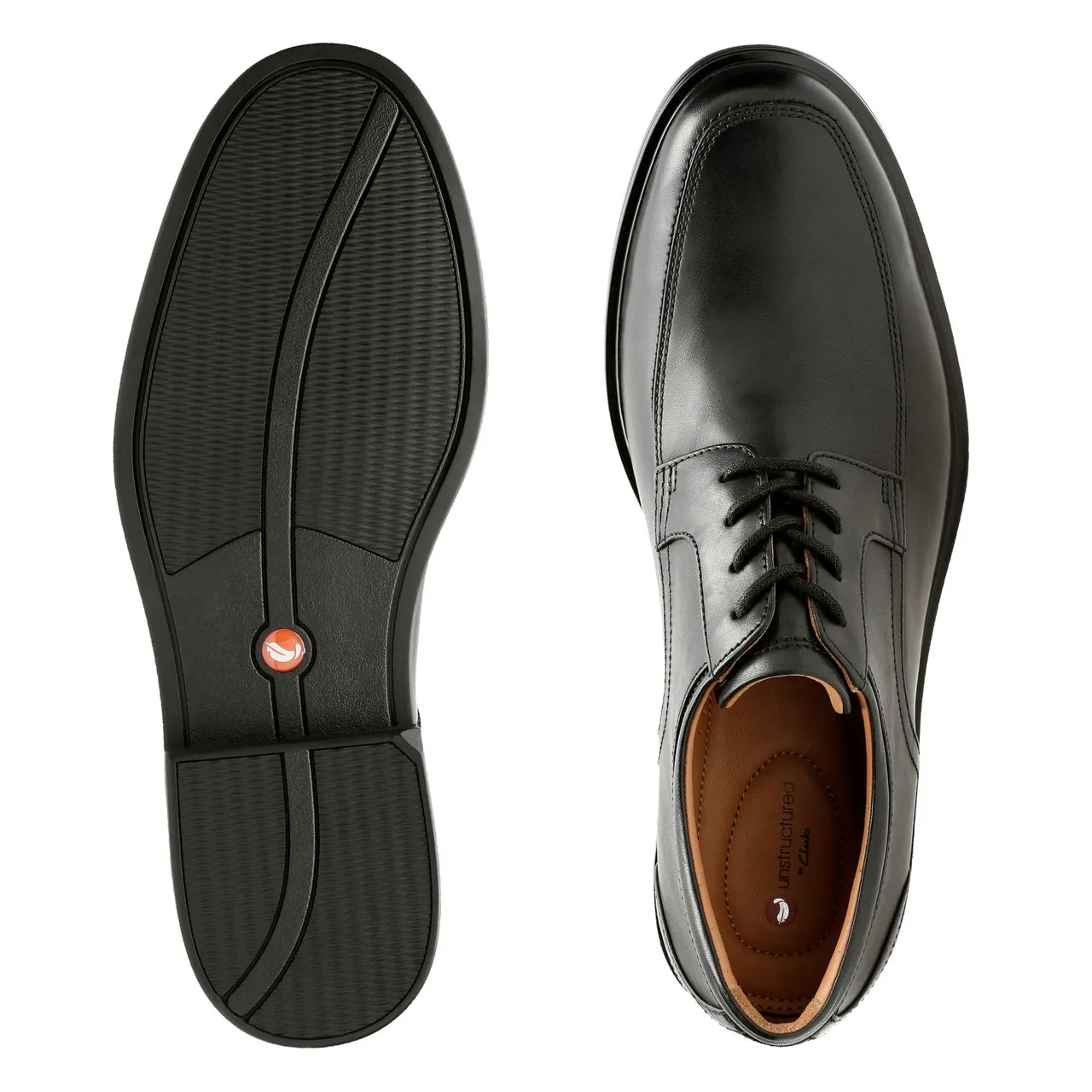 Clarks Un Aldric Park Black Leather 26132576 G and H Fit