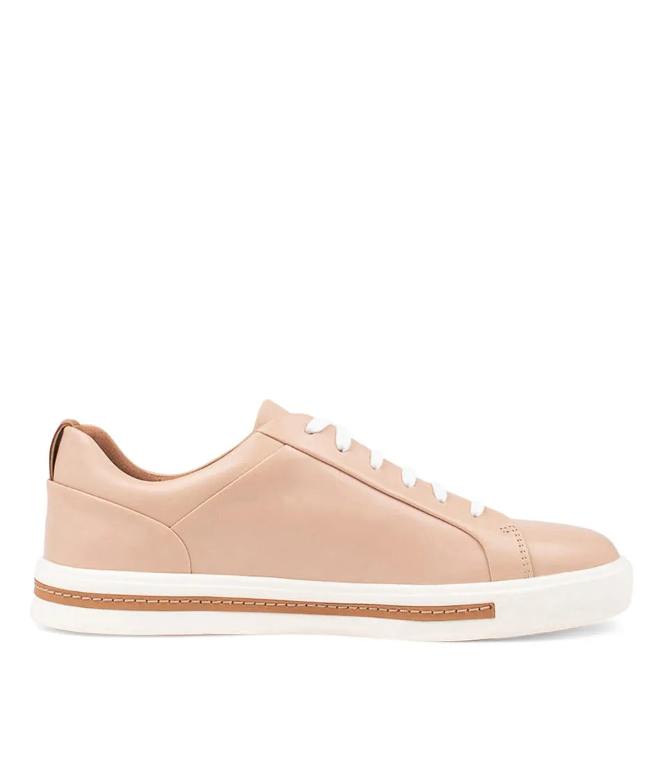 CLARKS Un Maui Lace Blush Leather Sneakers