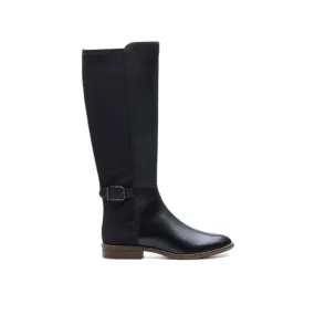 Clarks Women's Camzin Tree Boot Black Leather 6.5
