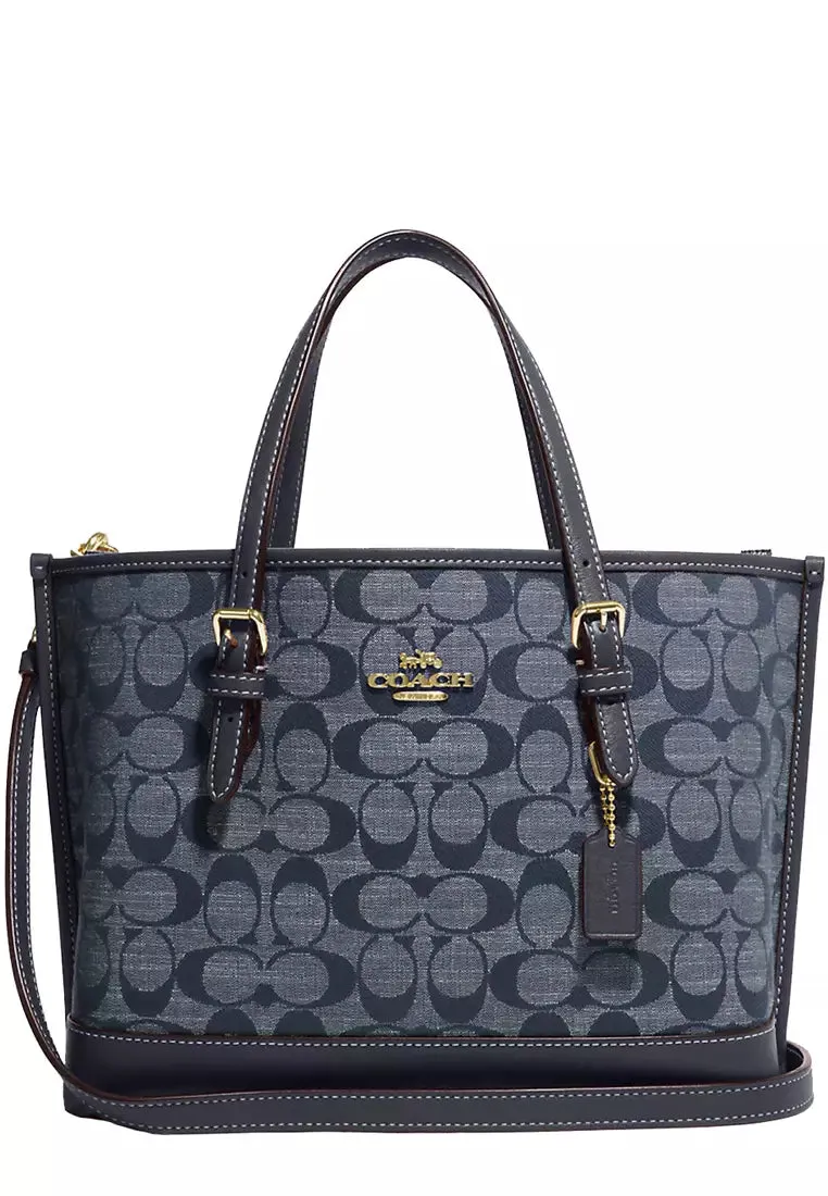 Coach Mollie Tote 25 In Signature Chambray in Denim Multi