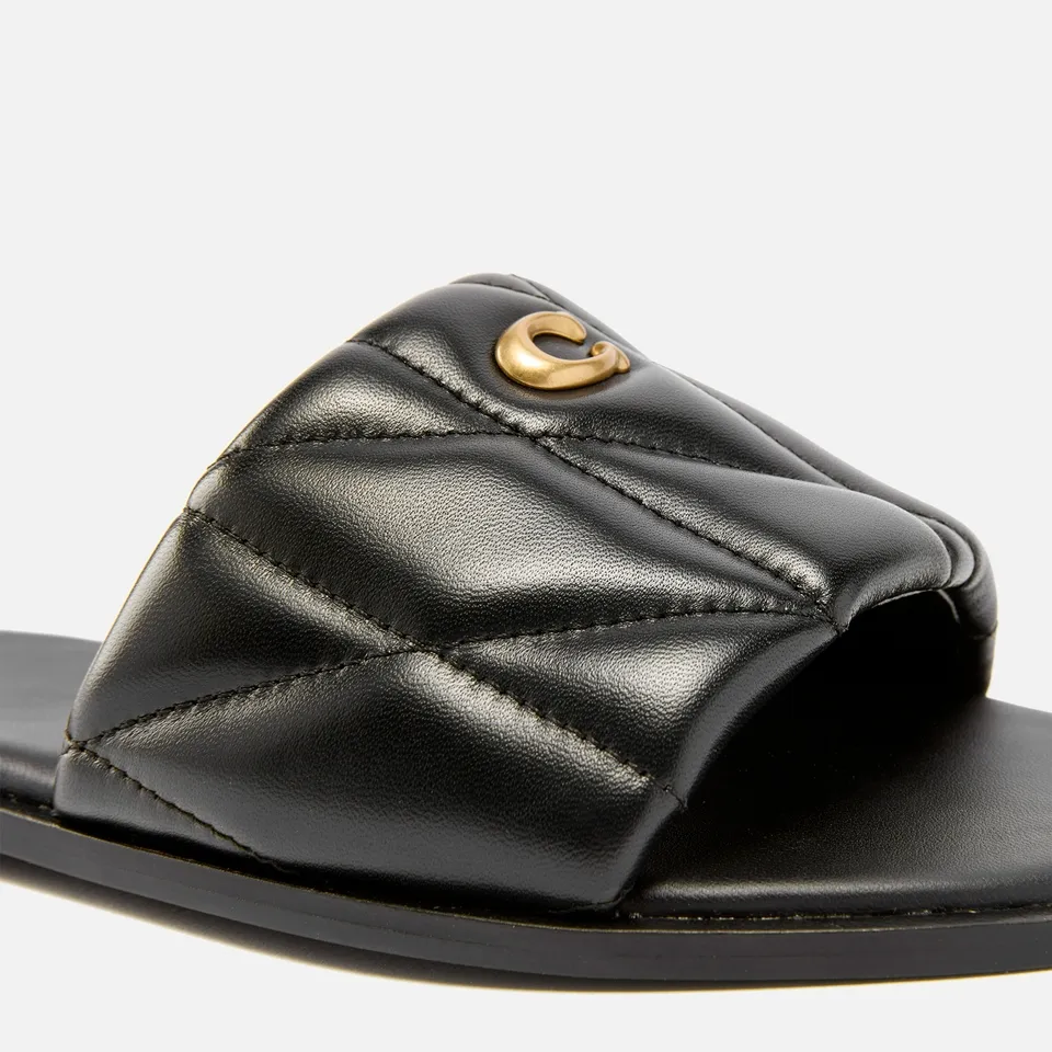 Coach Women's Holly Quilted Leather Sandals - UK 5 | Coggles