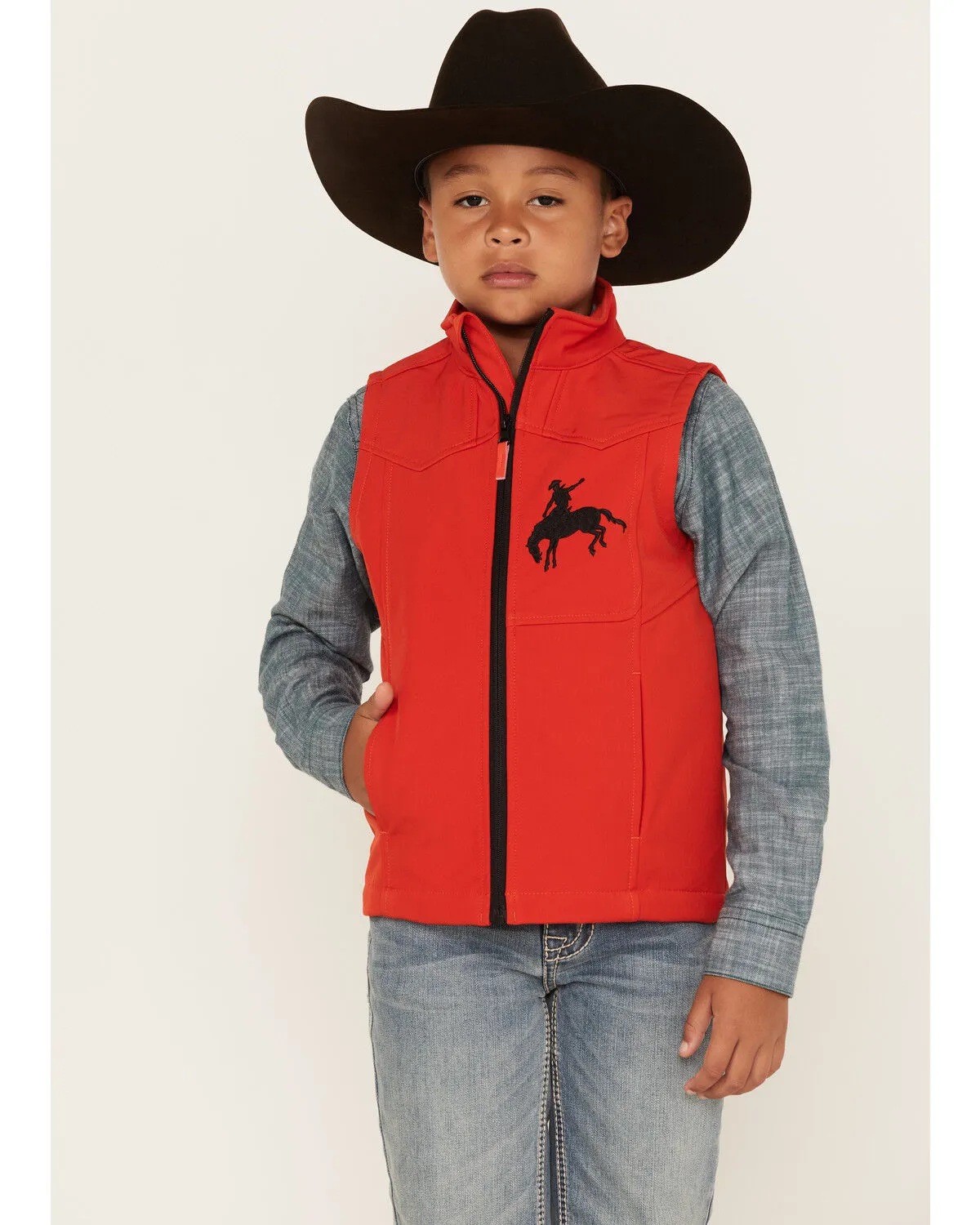 Cody James Toddler Boys' Embroidered Zip Front Softshell Vest