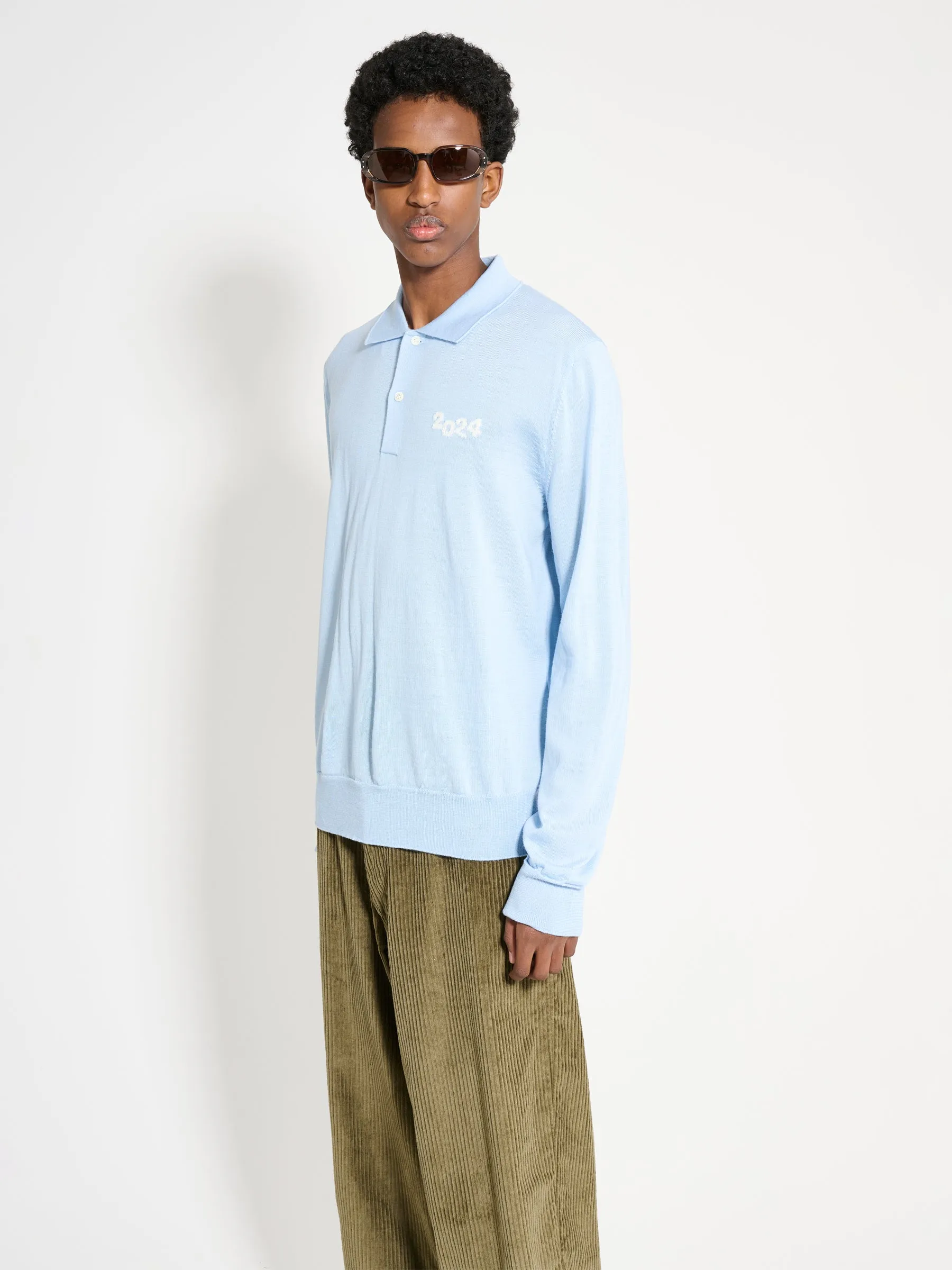 Comme des Garçons Shirt Wool Sweater Light Blue