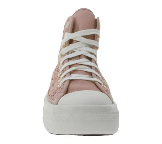 Converse Chuck Taylor All Star Move Baskets montantes pour femme avec logo brodé A03951C Rose
