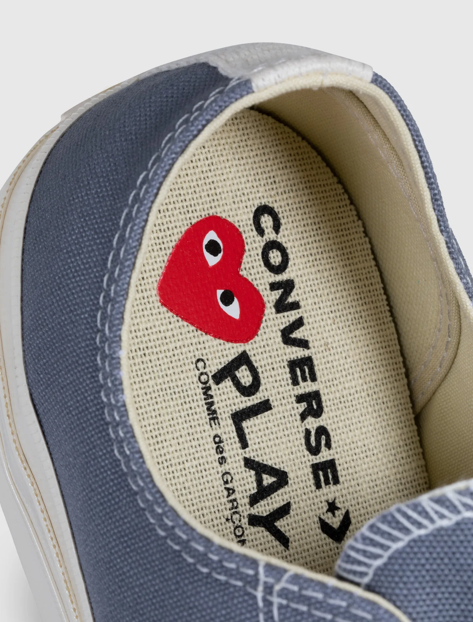 CONVERSE COMME DES GARÇONS PLAY CHUCK TAYLOR ALL STAR 70' LOW   GREY