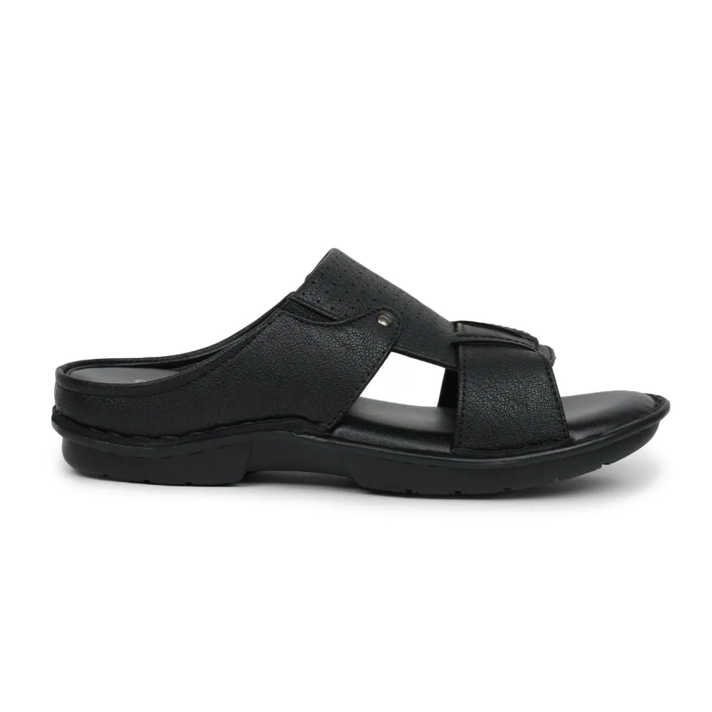 Coolers By Liberty AVN-07 Casual Black Slippers For Men