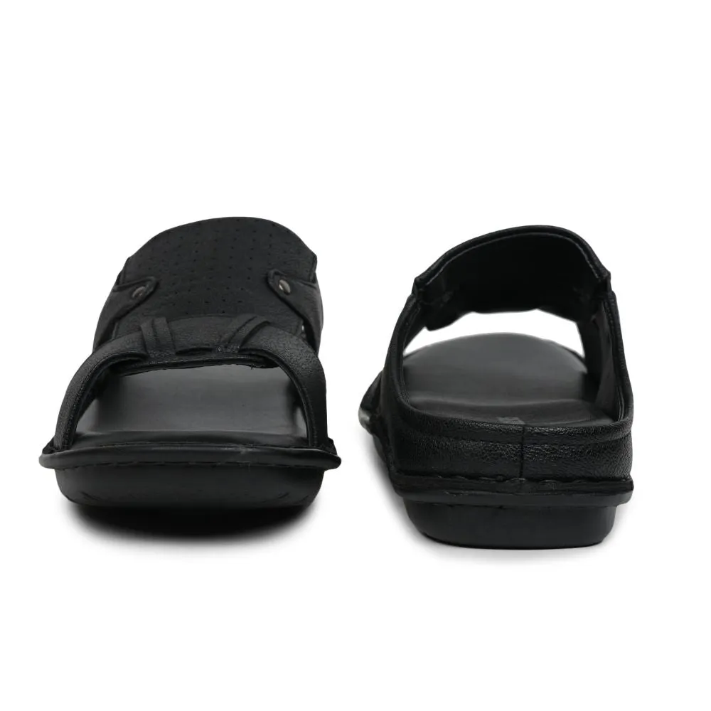 Coolers By Liberty AVN-07 Casual Black Slippers For Men