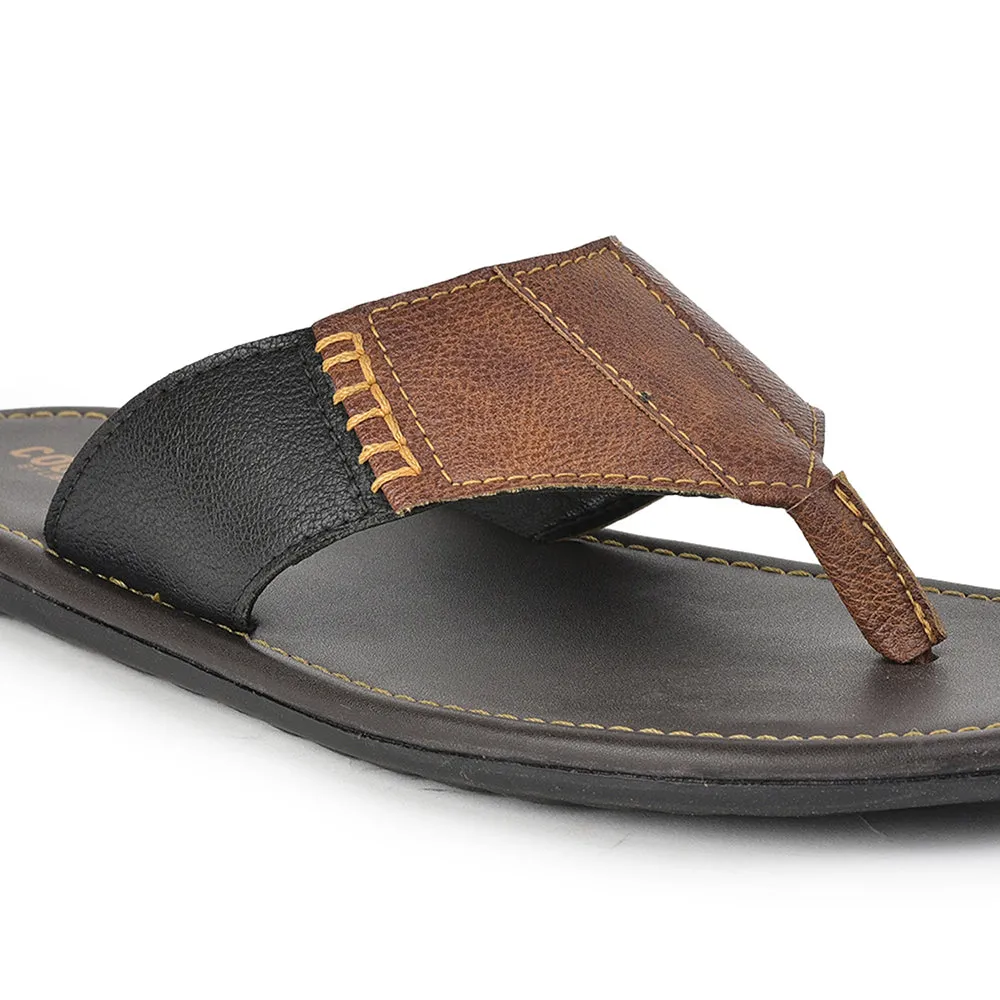 Coolers By Liberty AVN-13 Casual Tan Slippers & Flip-Flop For Men