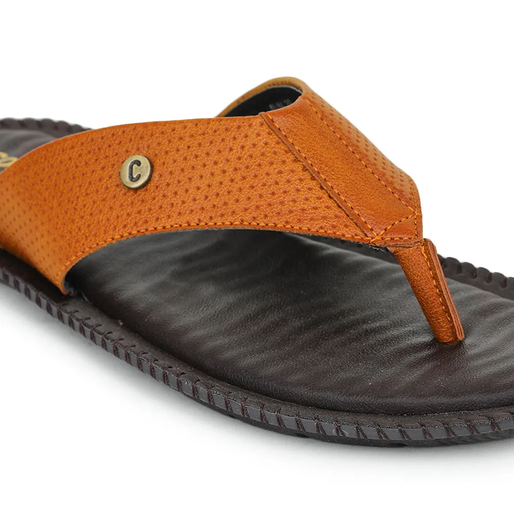 Coolers By Liberty AVN-29 Casual Tan Slippers For Men