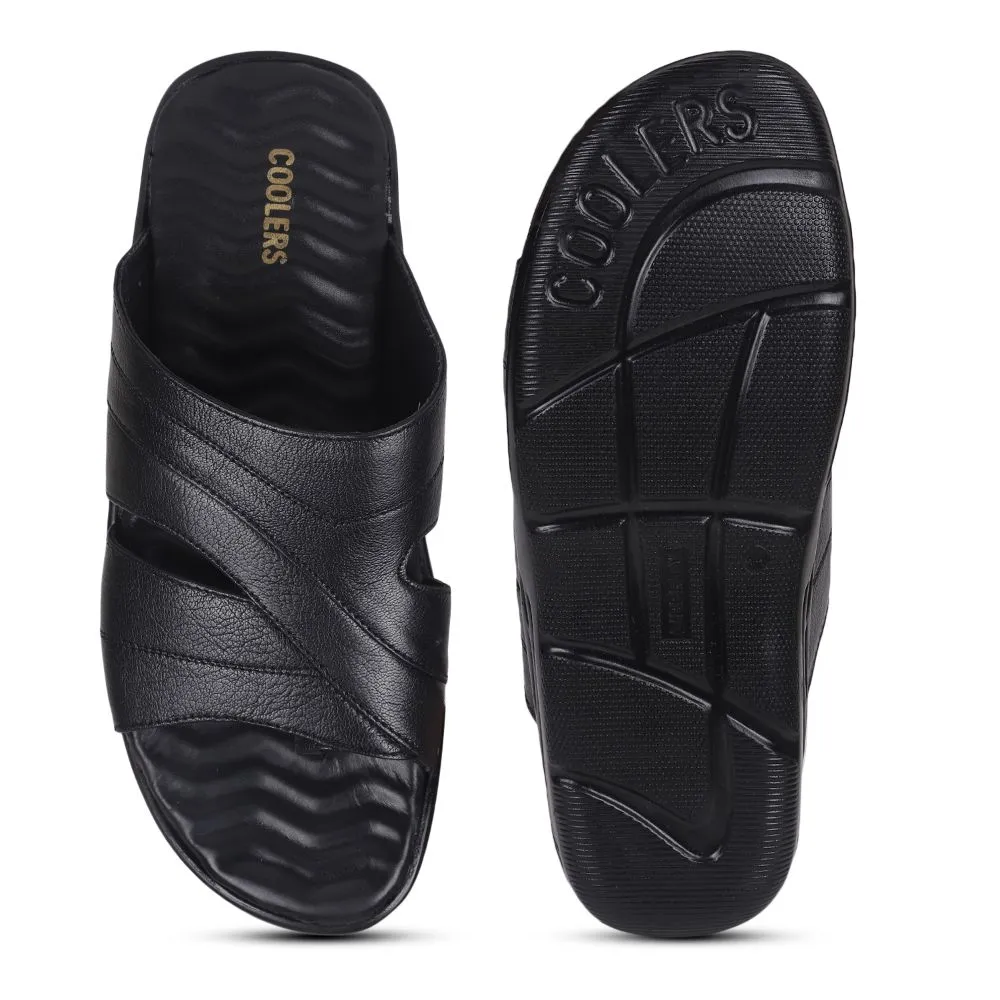 Coolers by Liberty Men LG-751 Black Casual Slippers