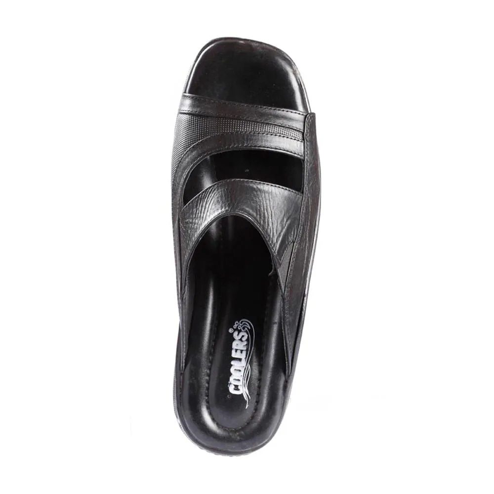 Coolers Casual (Black) Slippers For Men 2050-06 By Liberty