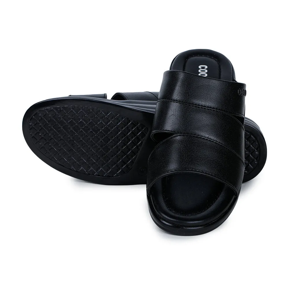 Coolers Casual (Black) Slippers For Men 7123-310 By Liberty