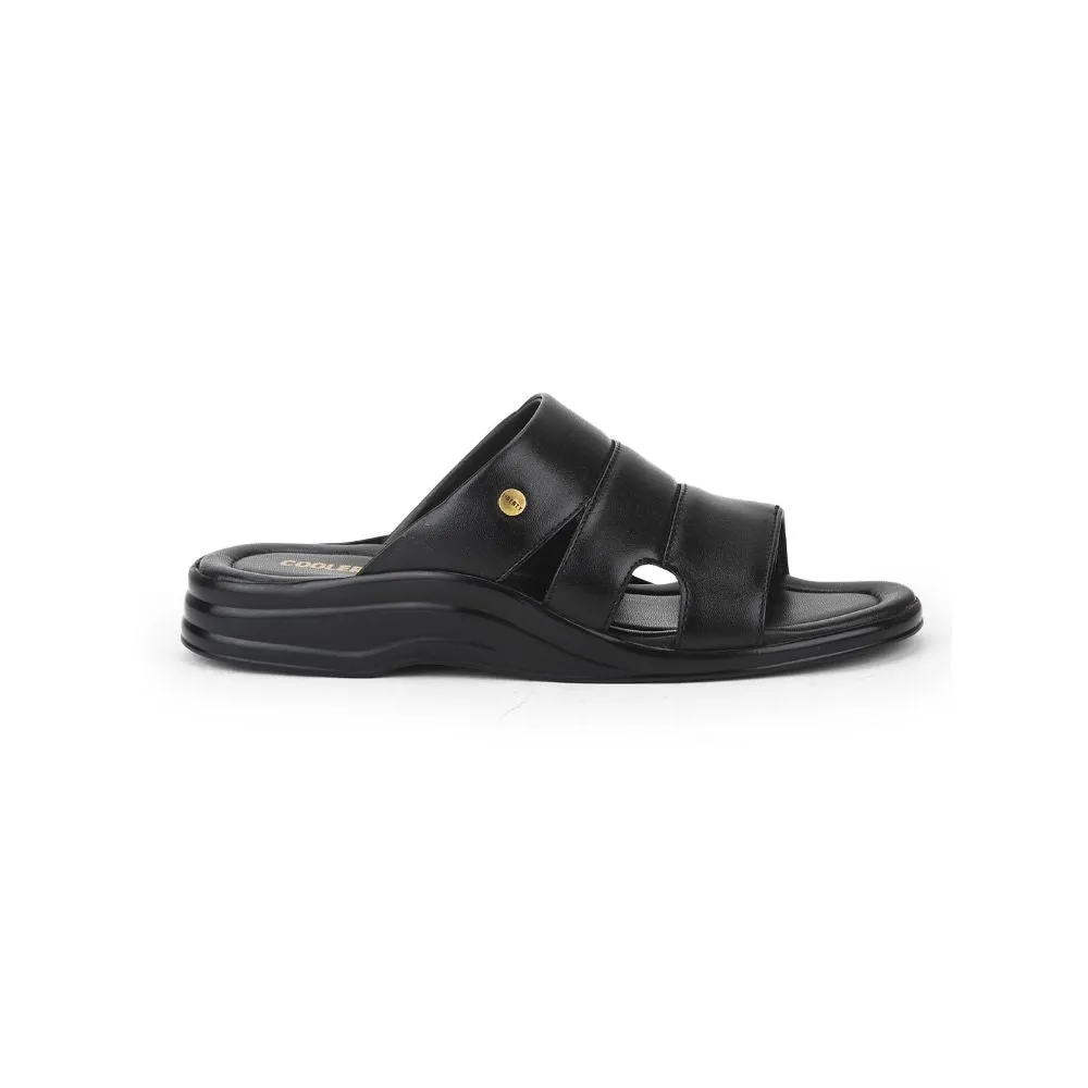 Coolers Casual (Black) Slippers For Men 7123-510 By Liberty