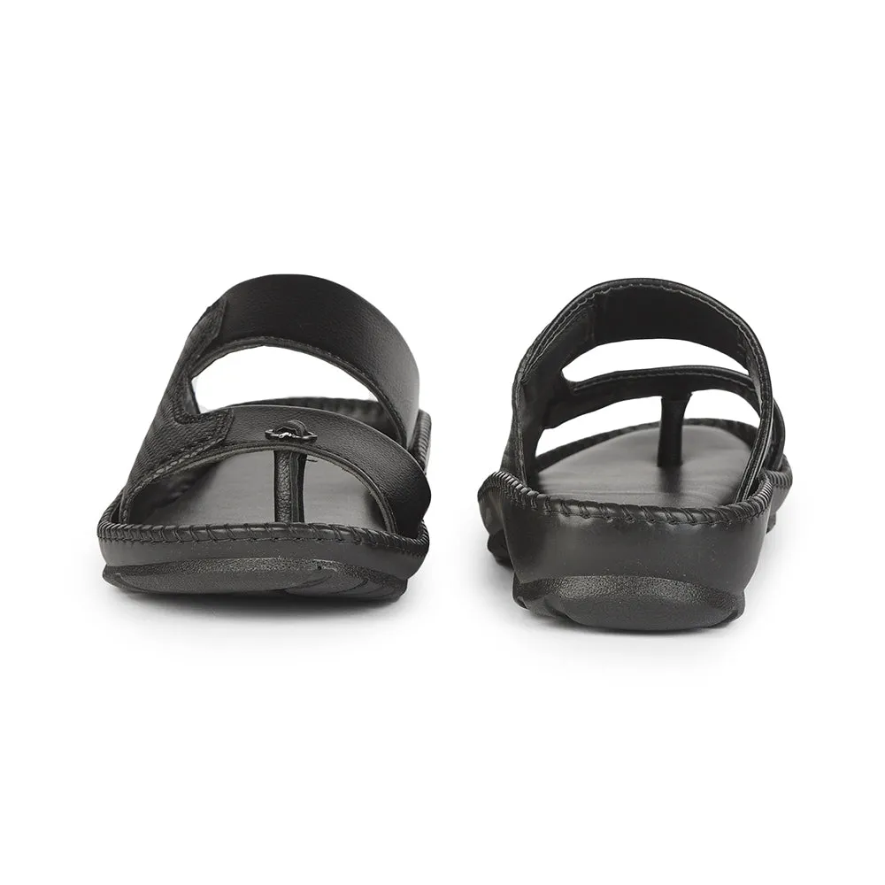 Coolers Casual (Black) Slippers For Men AVN-21 By Liberty