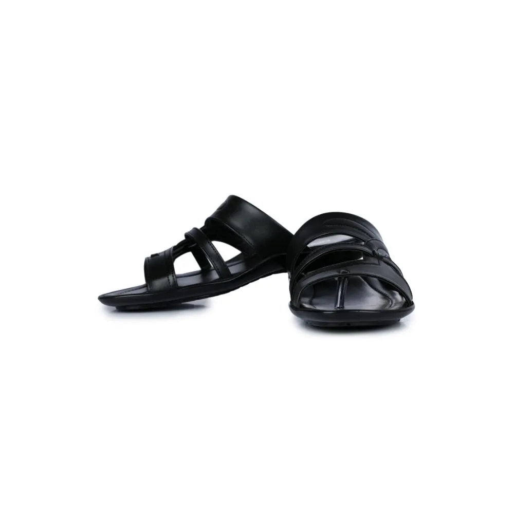 Coolers Casual Black Slippers For Men COOL99-1 By Liberty