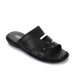 Coolers Casual (Black) Slippers For Men TRL-113 By Liberty