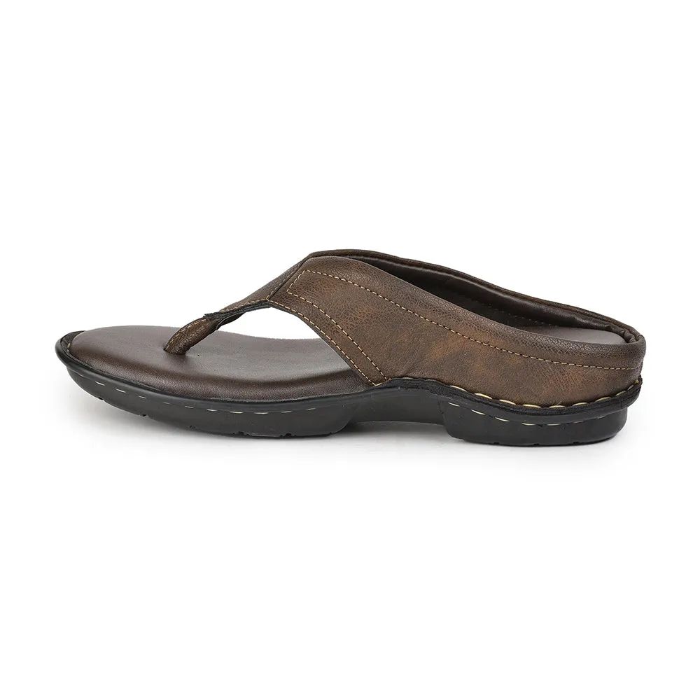 Coolers Casual (Brown) Slippers For Men AVN-08 By Liberty