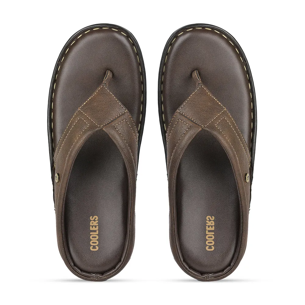 Coolers Casual (Brown) Slippers For Men AVN-08 By Liberty