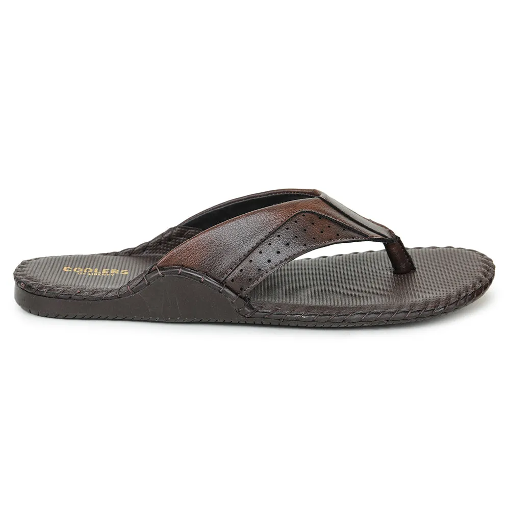 Coolers Casual Brown Slippers For Men AVN-45 By Liberty