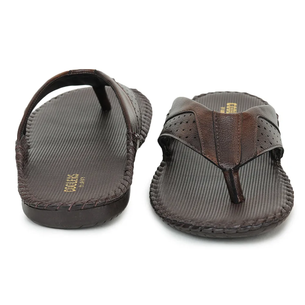 Coolers Casual Brown Slippers For Men AVN-45 By Liberty