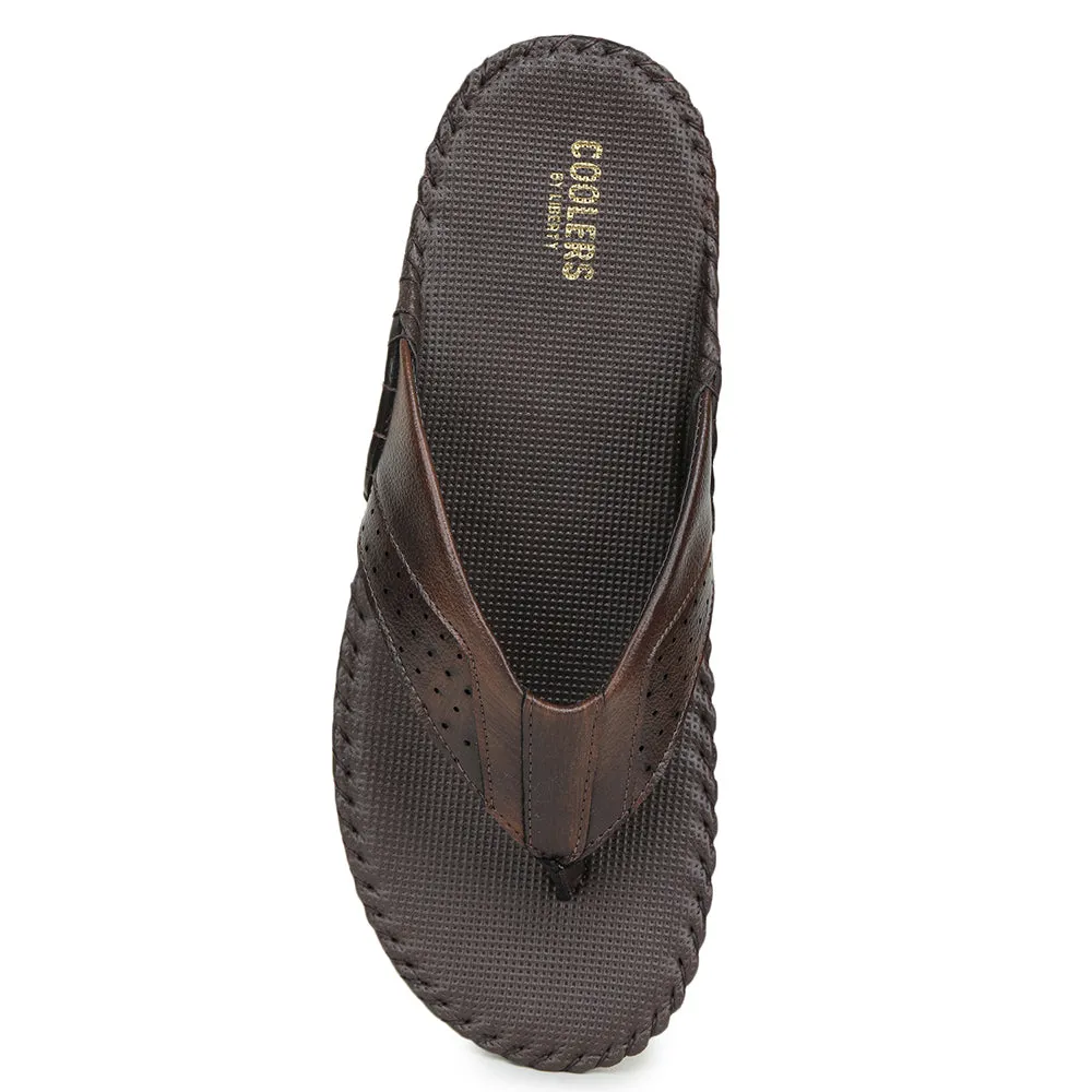 Coolers Casual Brown Slippers For Men AVN-45 By Liberty