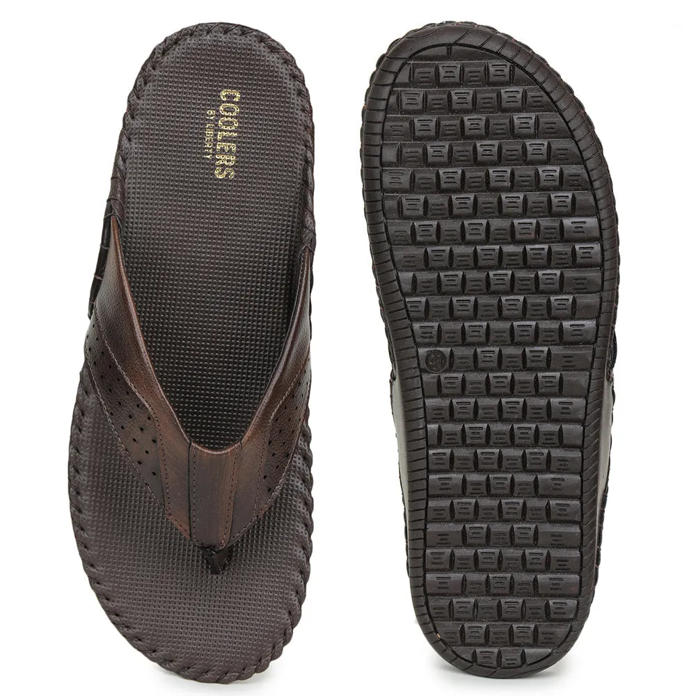 Coolers Casual Brown Slippers For Men AVN-45 By Liberty