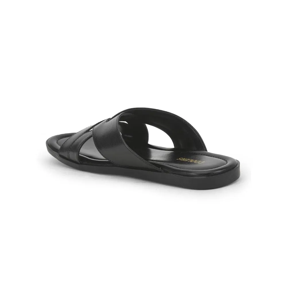 Coolers Casual Slippers For Men (Black) SUBWAY-1E By Liberty