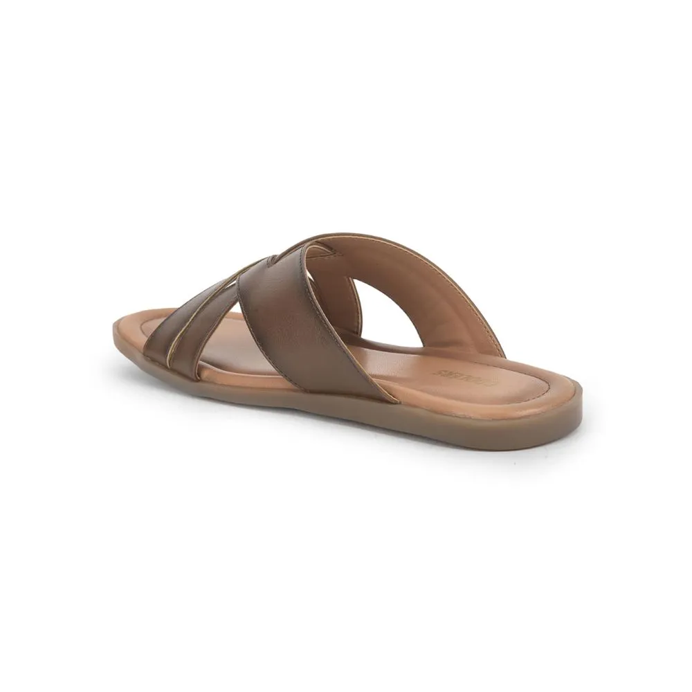 Coolers Casual Slippers For Men (Tan) SUBWAY-1E By Liberty